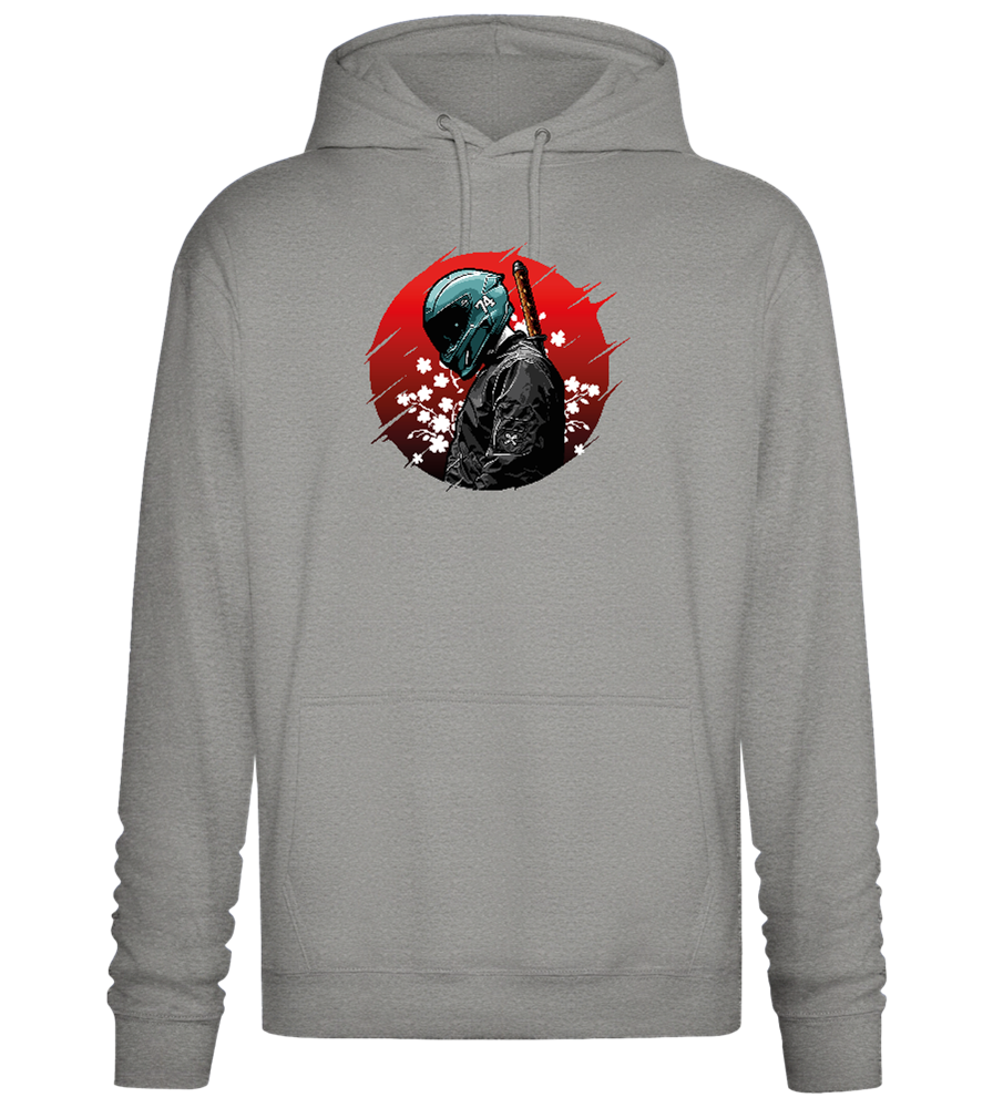 Samurai Bike 2 Design - Premium Essential Unisex Hoodie_ORION GREY II_front