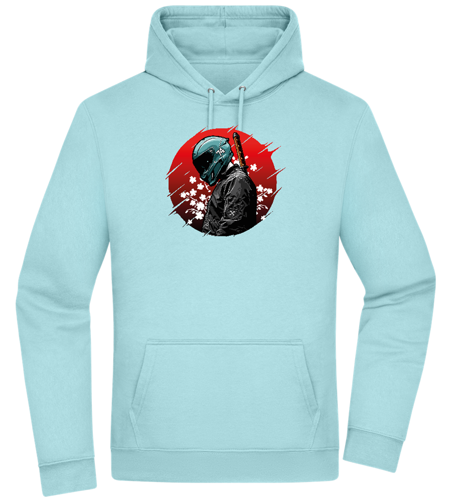 Samurai Bike 2 Design - Premium Essential Unisex Hoodie_POOL BLUE_front