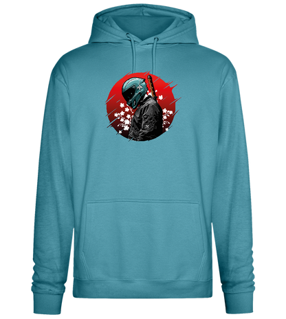 Samurai Bike 2 Design - Premium Essential Unisex Hoodie_POOL BLUE_front