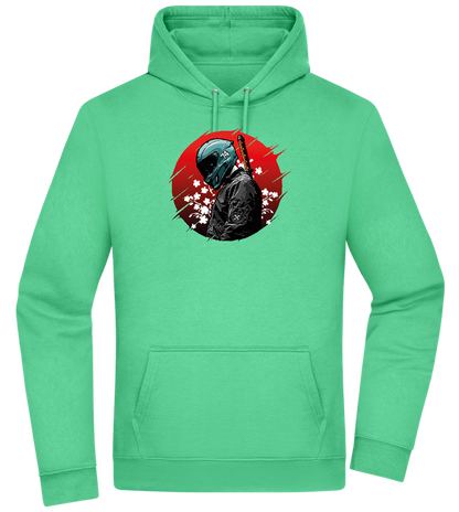 Samurai Bike 2 Design - Premium Essential Unisex Hoodie_SPRING GREEN_front