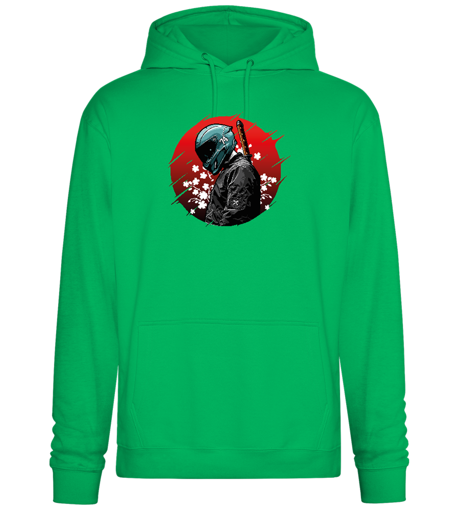 Samurai Bike 2 Design - Premium Essential Unisex Hoodie_SPRING GREEN_front