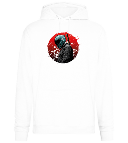 Samurai Bike 2 Design - Premium Essential Unisex Hoodie_WHITE_front