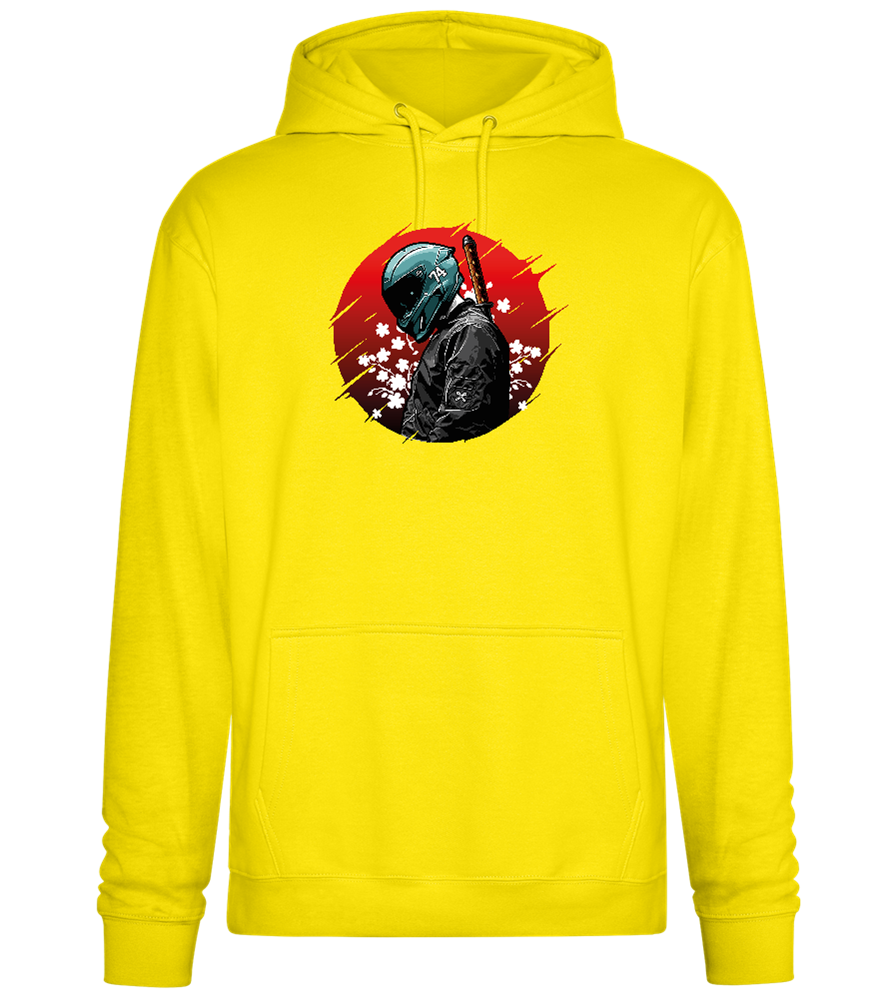 Samurai Bike 2 Design - Premium Essential Unisex Hoodie_YELLOW_front