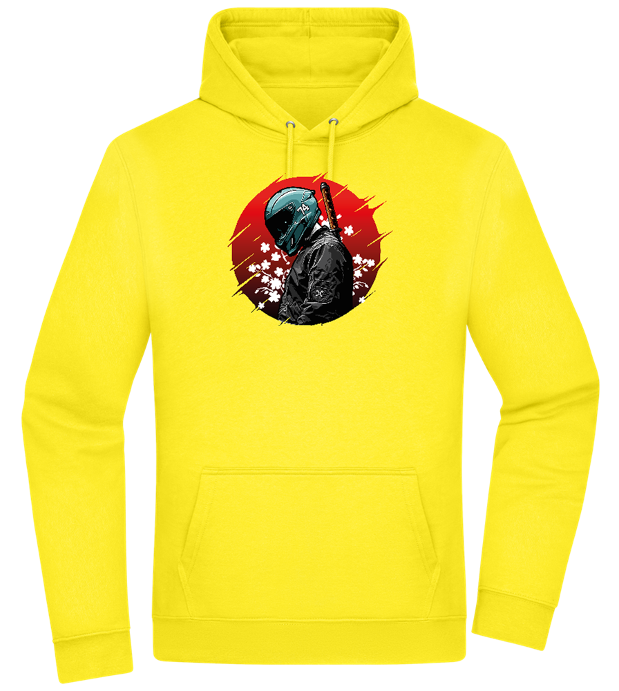 Samurai Bike 2 Design - Premium Essential Unisex Hoodie_YELLOW_front