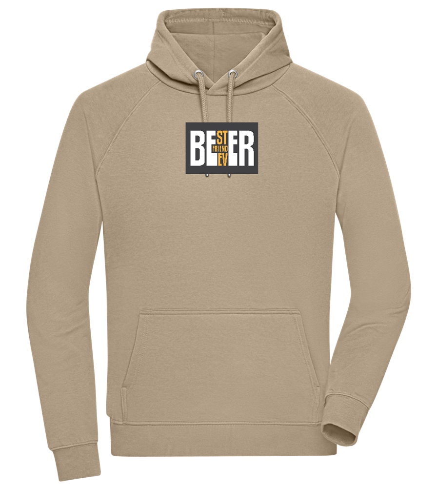 Beer Best Friend Design - Comfort unisex hoodie_KHAKI_front