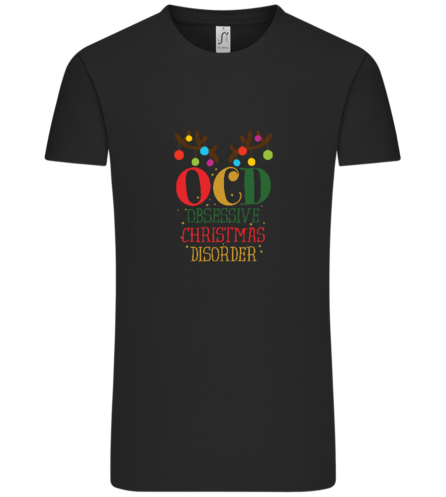 OCD Obsessive Christmas Disorder Design - Comfort Unisex T-Shirt_DEEP BLACK_front