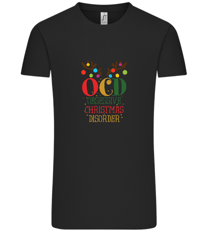 OCD Obsessive Christmas Disorder Design - Comfort Unisex T-Shirt_DEEP BLACK_front