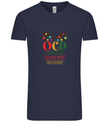 OCD Obsessive Christmas Disorder Design - Comfort Unisex T-Shirt_FRENCH NAVY_front