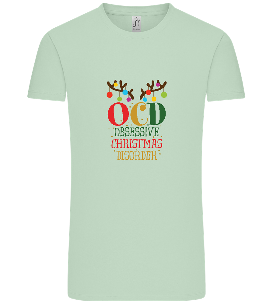 OCD Obsessive Christmas Disorder Design - Comfort Unisex T-Shirt_ICE GREEN_front