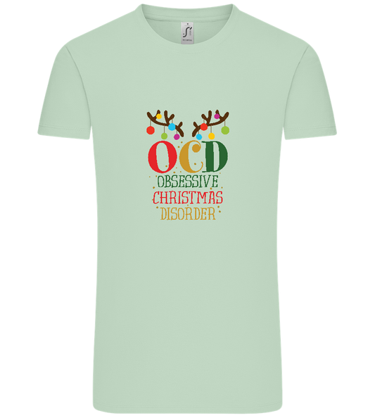 OCD Obsessive Christmas Disorder Design - Comfort Unisex T-Shirt_ICE GREEN_front