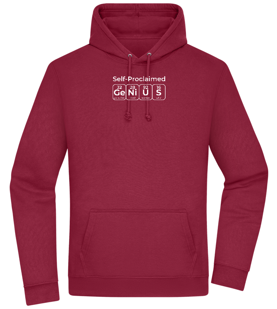 Genius Periodic Table Design - Premium Essential Unisex Hoodie_BORDEAUX_front