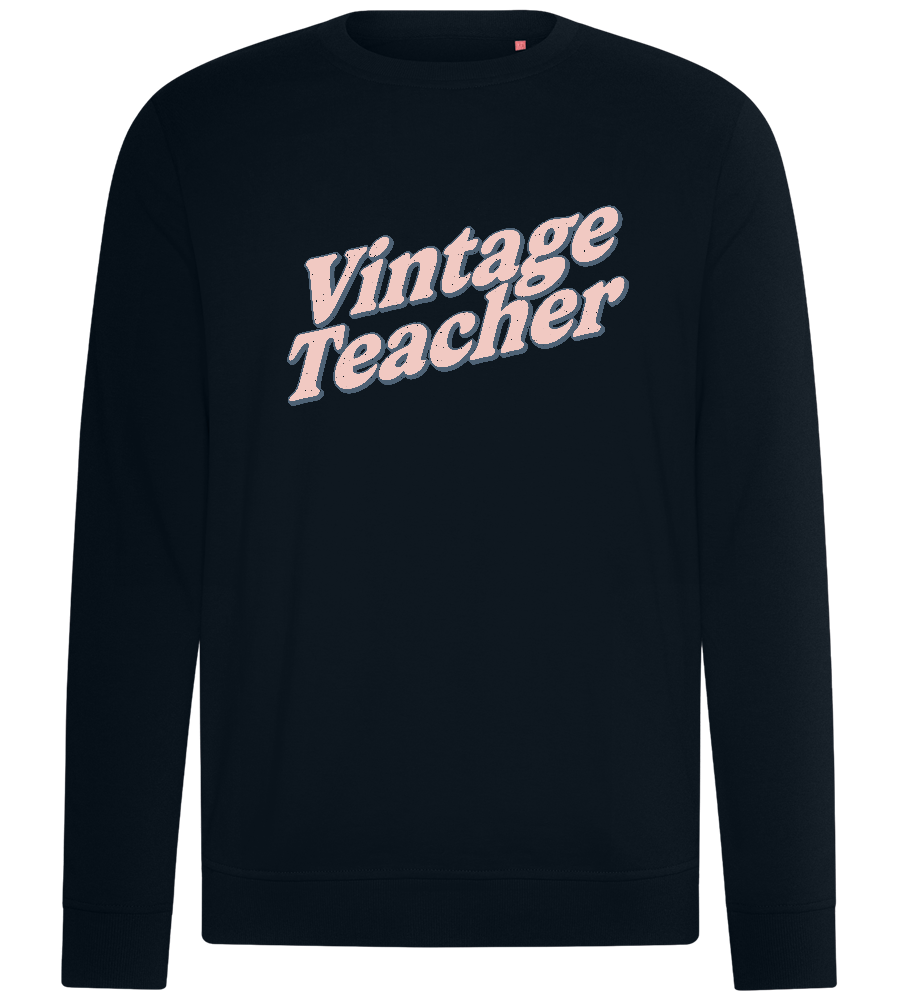 Vintage Teacher Retro Design - Comfort unisex sweater_BLACK_front