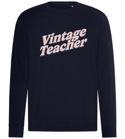 Vintage Teacher Retro Design - Comfort unisex sweater_FRENCH NAVY_front