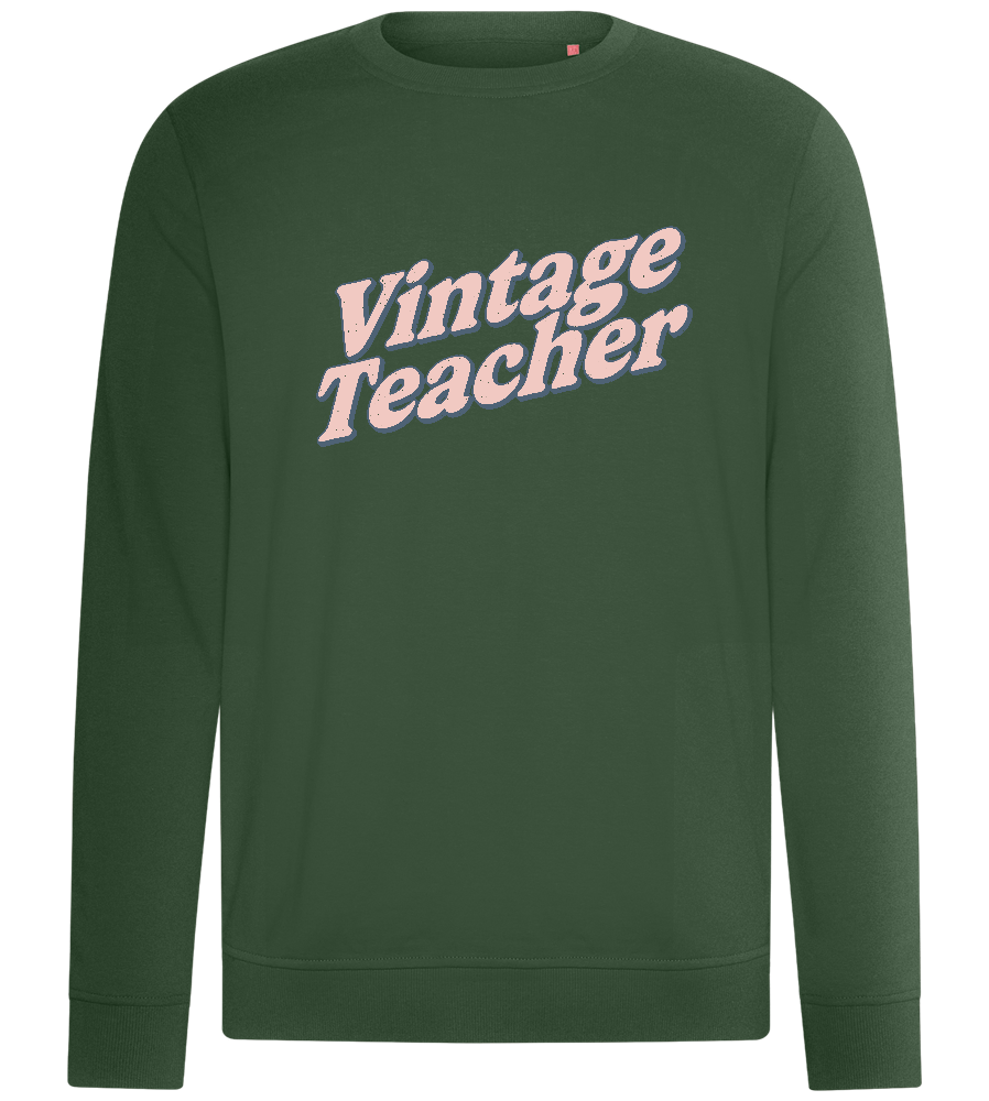 Vintage Teacher Retro Design - Comfort unisex sweater_GREEN BOTTLE_front