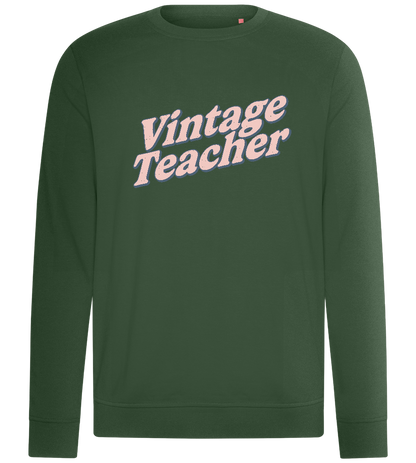 Vintage Teacher Retro Design - Comfort unisex sweater_GREEN BOTTLE_front