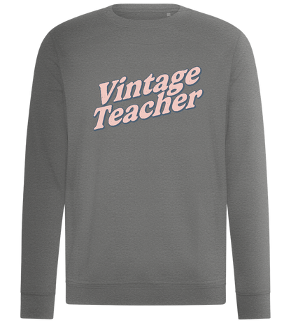 Vintage Teacher Retro Design - Comfort unisex sweater_ORION GREY II_front