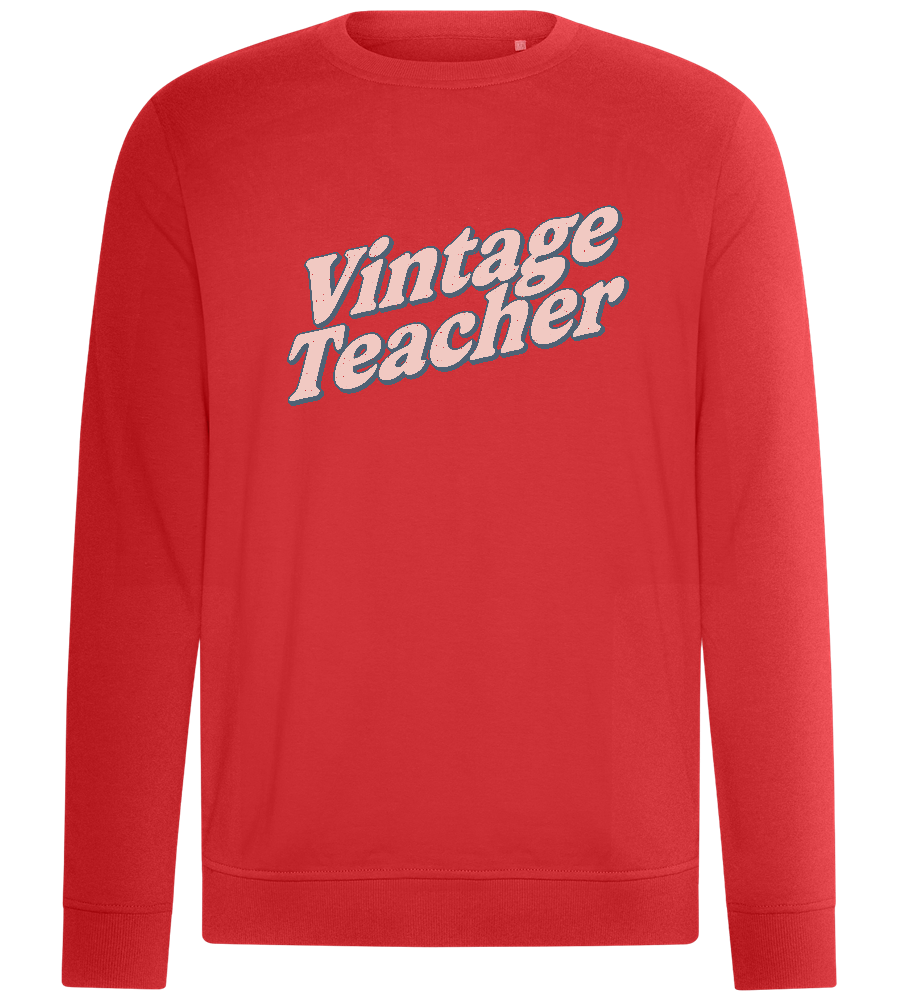 Vintage Teacher Retro Design - Comfort unisex sweater_RED_front