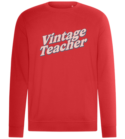 Vintage Teacher Retro Design - Comfort unisex sweater_RED_front