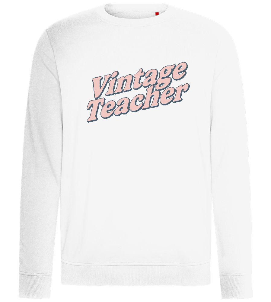 Vintage Teacher Retro Design - Comfort unisex sweater_WHITE_front