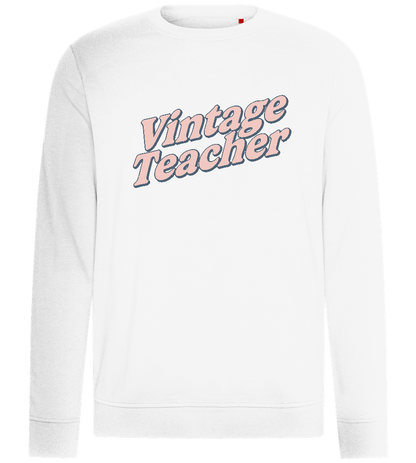 Vintage Teacher Retro Design - Comfort unisex sweater_WHITE_front