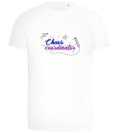 Chaos Coordinator Doodles Design - Comfort men's t-shirt_WHITE_front