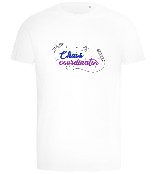 Chaos Coordinator Doodles Design - Comfort men's t-shirt_WHITE_front