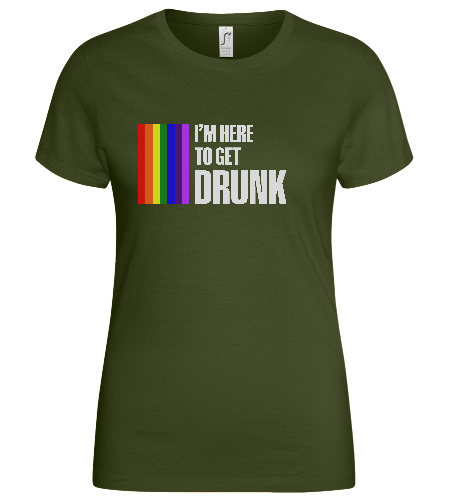 I'm Getting Drunk Design - Basic women's t-shirt_ARMY_front