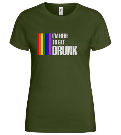 I'm Getting Drunk Design - Basic women's t-shirt_ARMY_front