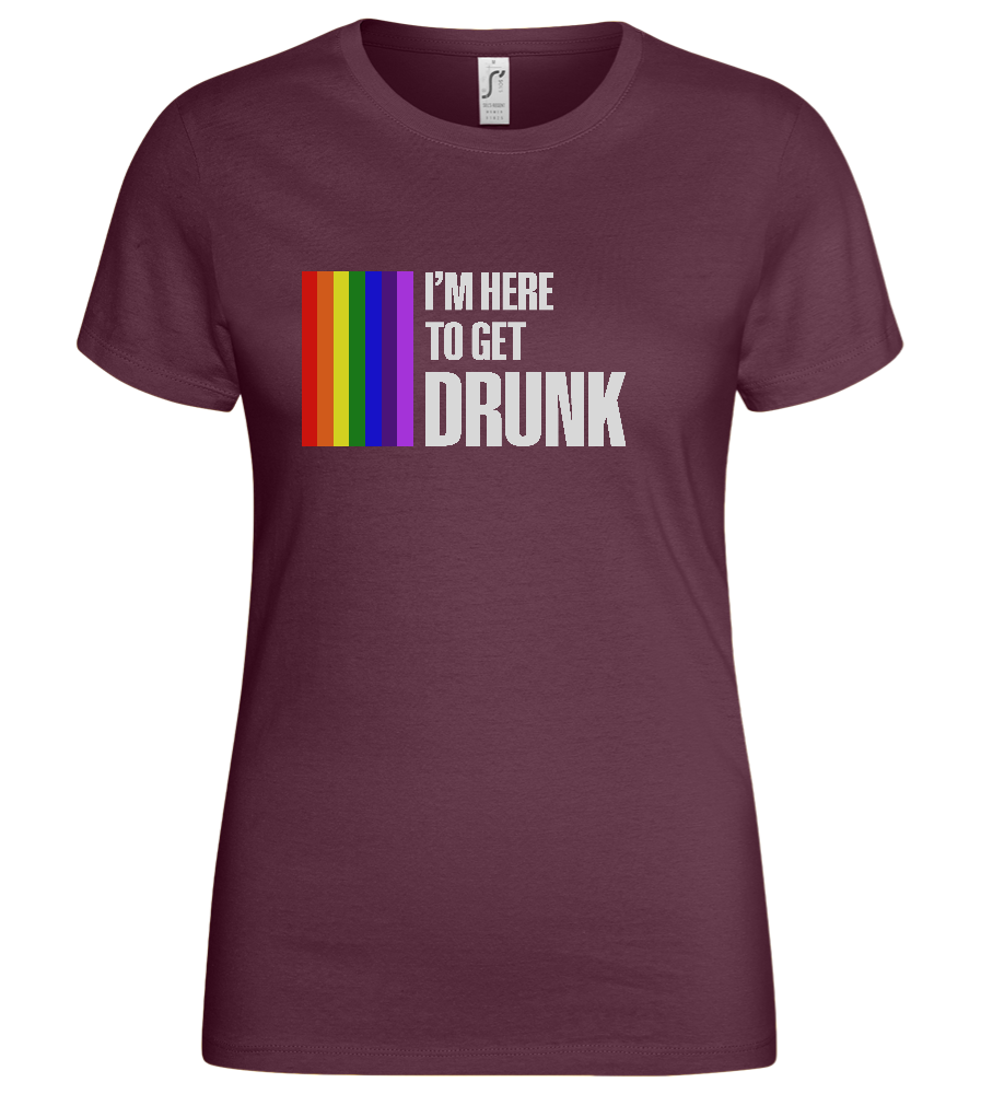 I'm Getting Drunk Design - Basic women's t-shirt_BORDEAUX_front