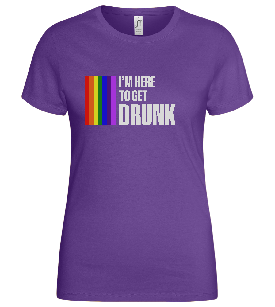 I'm Getting Drunk Design - Basic women's t-shirt_DARK PURPLE_front