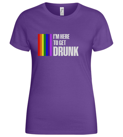 I'm Getting Drunk Design - Basic women's t-shirt_DARK PURPLE_front