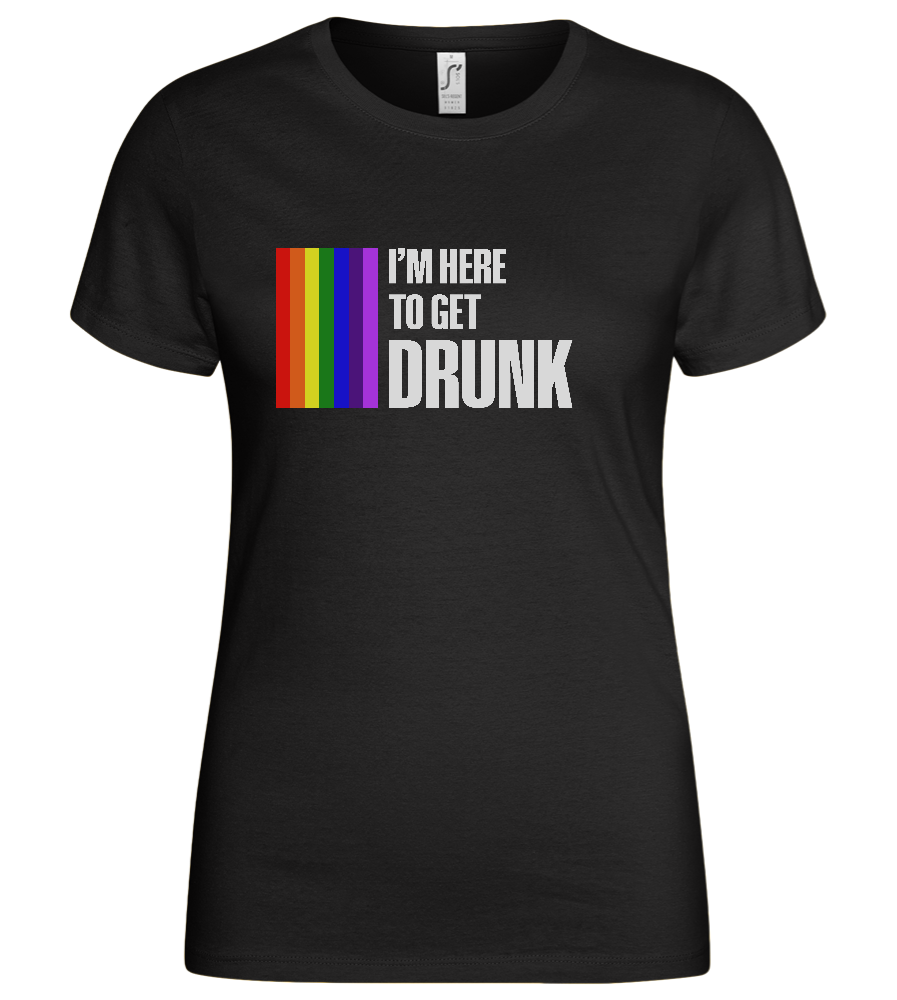 I'm Getting Drunk Design - Basic women's t-shirt_DEEP BLACK_front