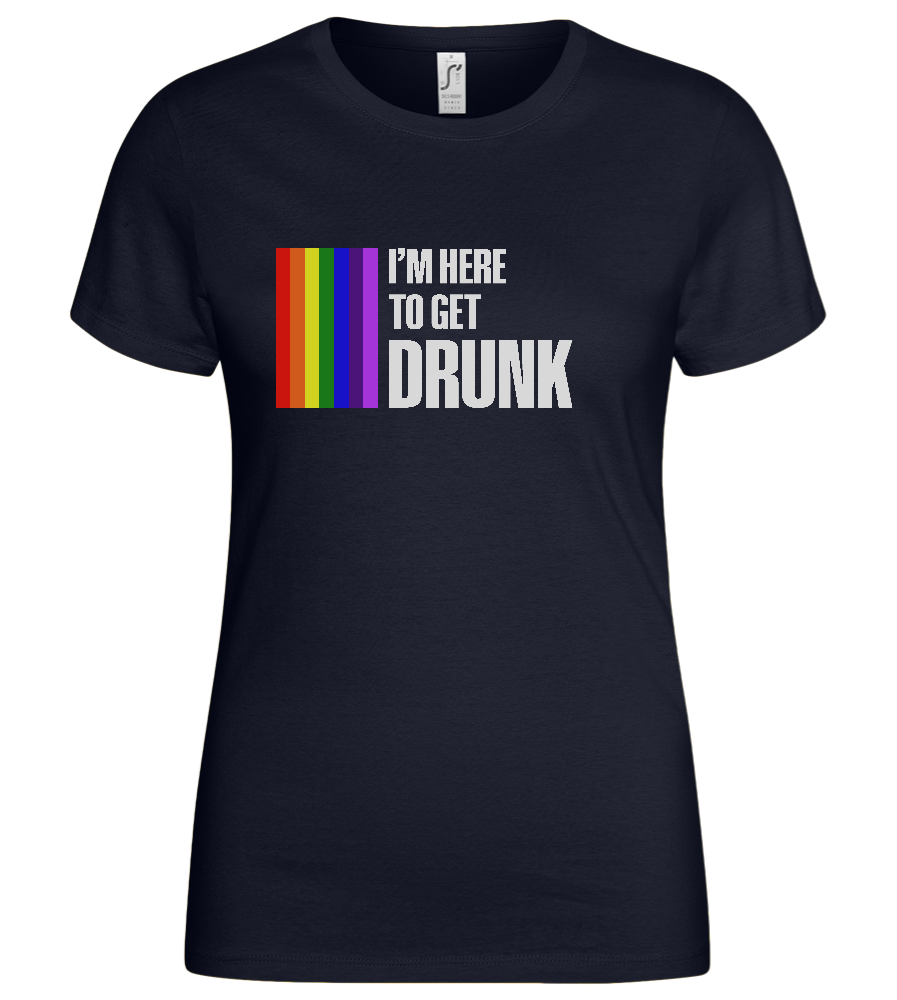 I'm Getting Drunk Design - Basic women's t-shirt_FRENCH NAVY_front