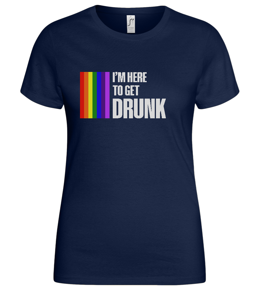 I'm Getting Drunk Design - Basic women's t-shirt_MARINE_front