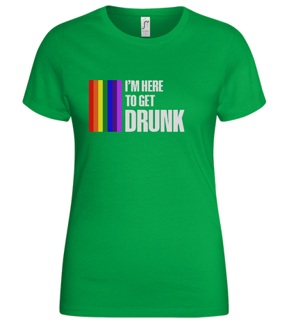 I'm Getting Drunk Design - Basic women's t-shirt_MEADOW GREEN_front