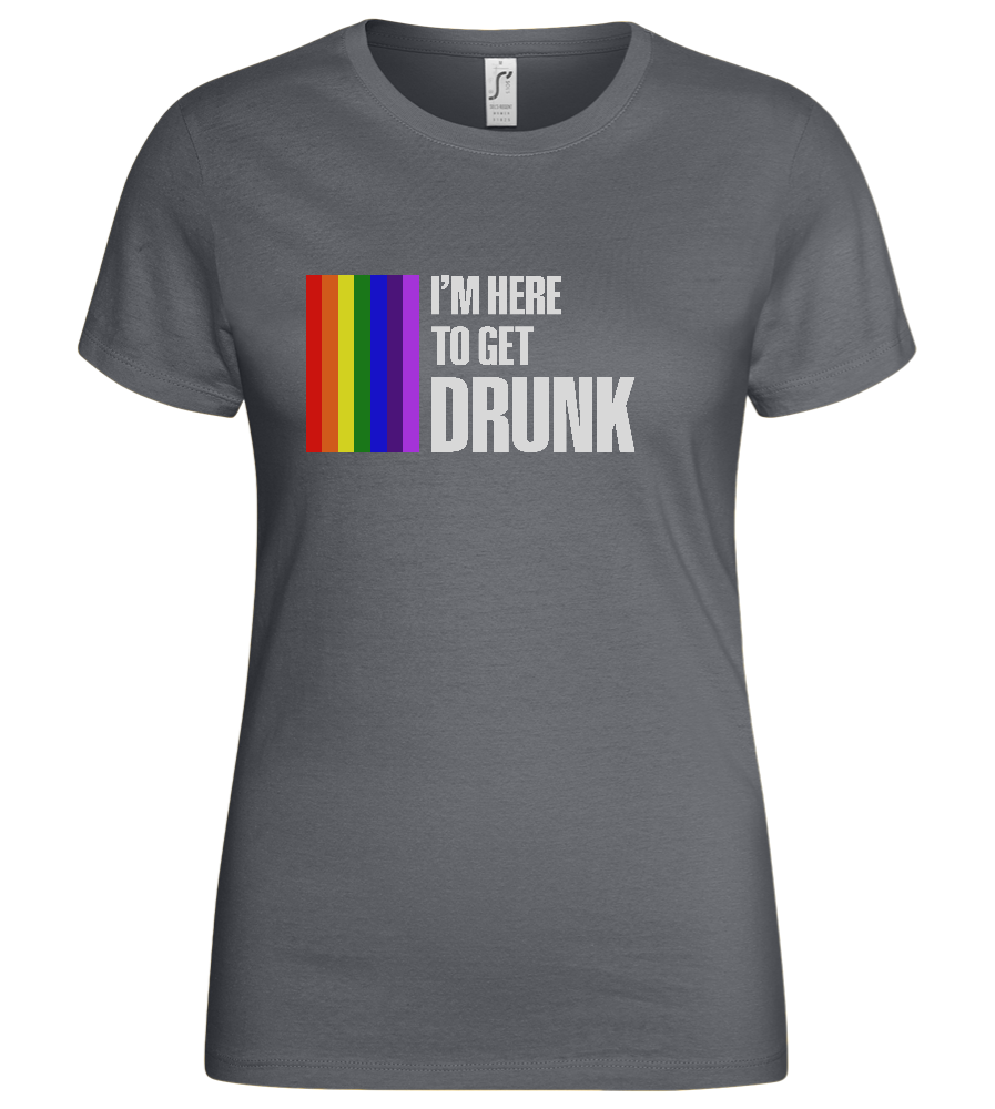 I'm Getting Drunk Design - Basic women's t-shirt_MOUSE GREY_front