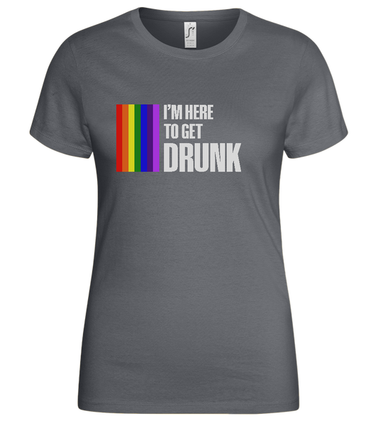 I'm Getting Drunk Design - Basic women's t-shirt_MOUSE GREY_front