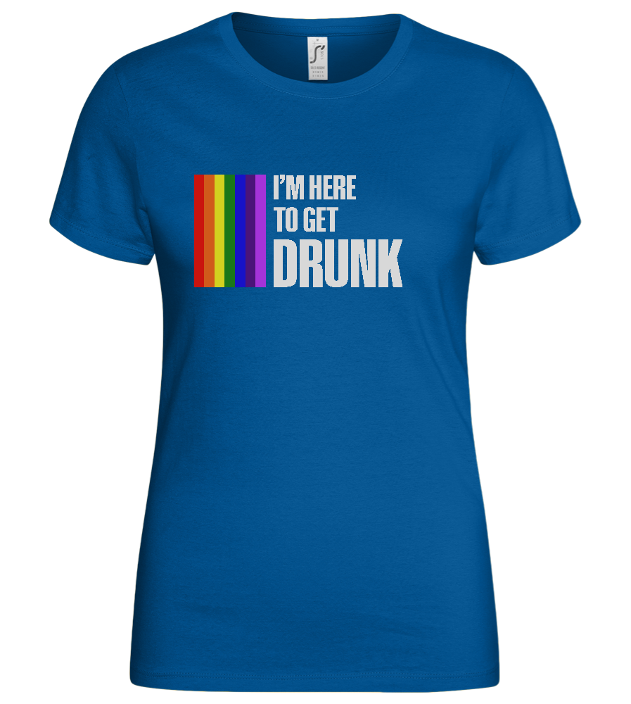 I'm Getting Drunk Design - Basic women's t-shirt_ROYAL_front