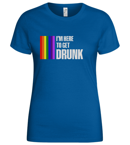 I'm Getting Drunk Design - Basic women's t-shirt_ROYAL_front