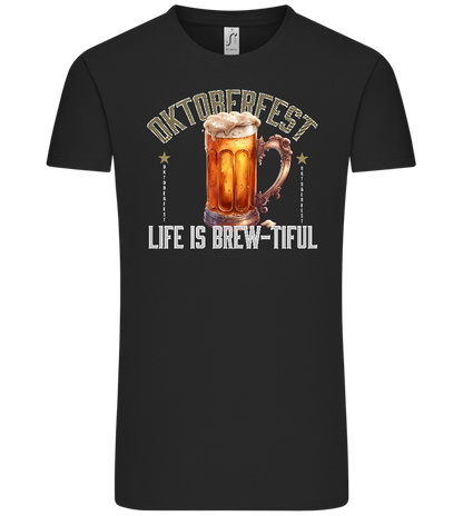 Life is Brew-tiful Design - Comfort Unisex T-Shirt_DEEP BLACK_front