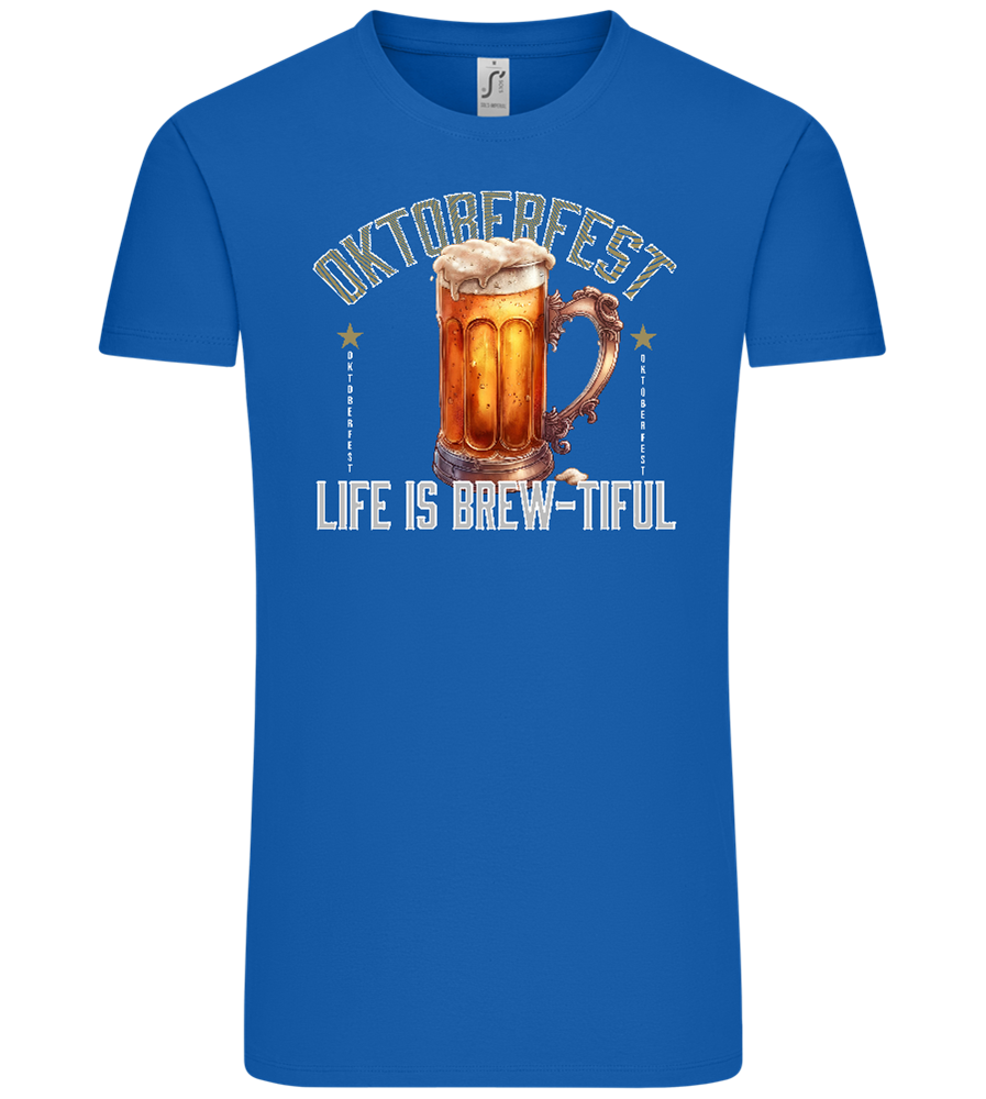 Life is Brew-tiful Design - Comfort Unisex T-Shirt_ROYAL_front