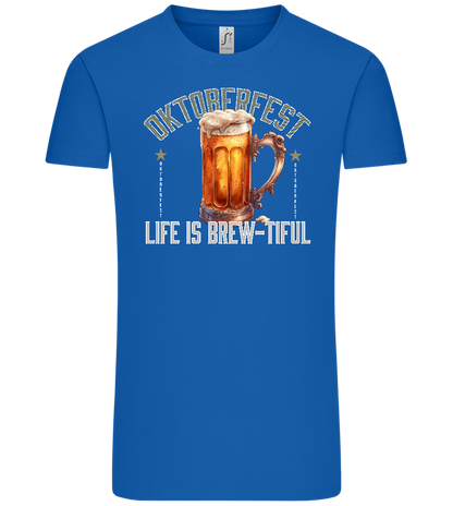 Life is Brew-tiful Design - Comfort Unisex T-Shirt_ROYAL_front