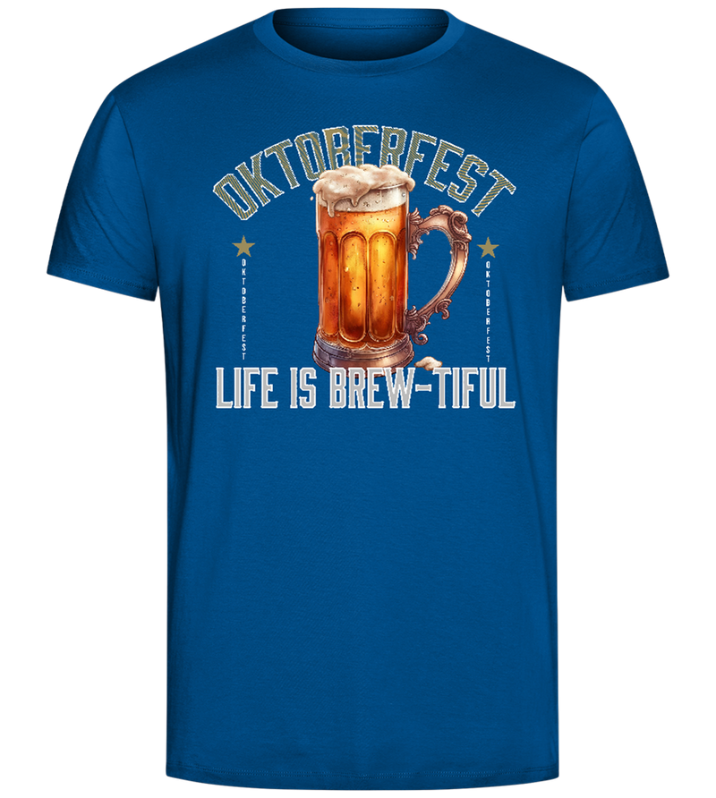 Life is Brew-tiful Design - Comfort Unisex T-Shirt_ROYAL_front