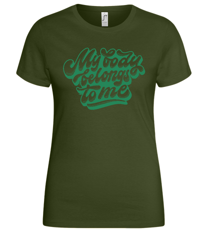 Belongs to Me Design - Basic women's t-shirt_ARMY_front