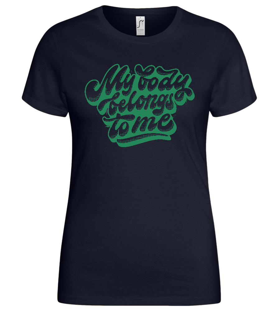 Belongs to Me Design - Basic women's t-shirt_FRENCH NAVY_front