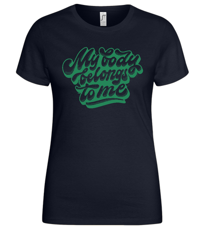 Belongs to Me Design - Basic women's t-shirt_FRENCH NAVY_front