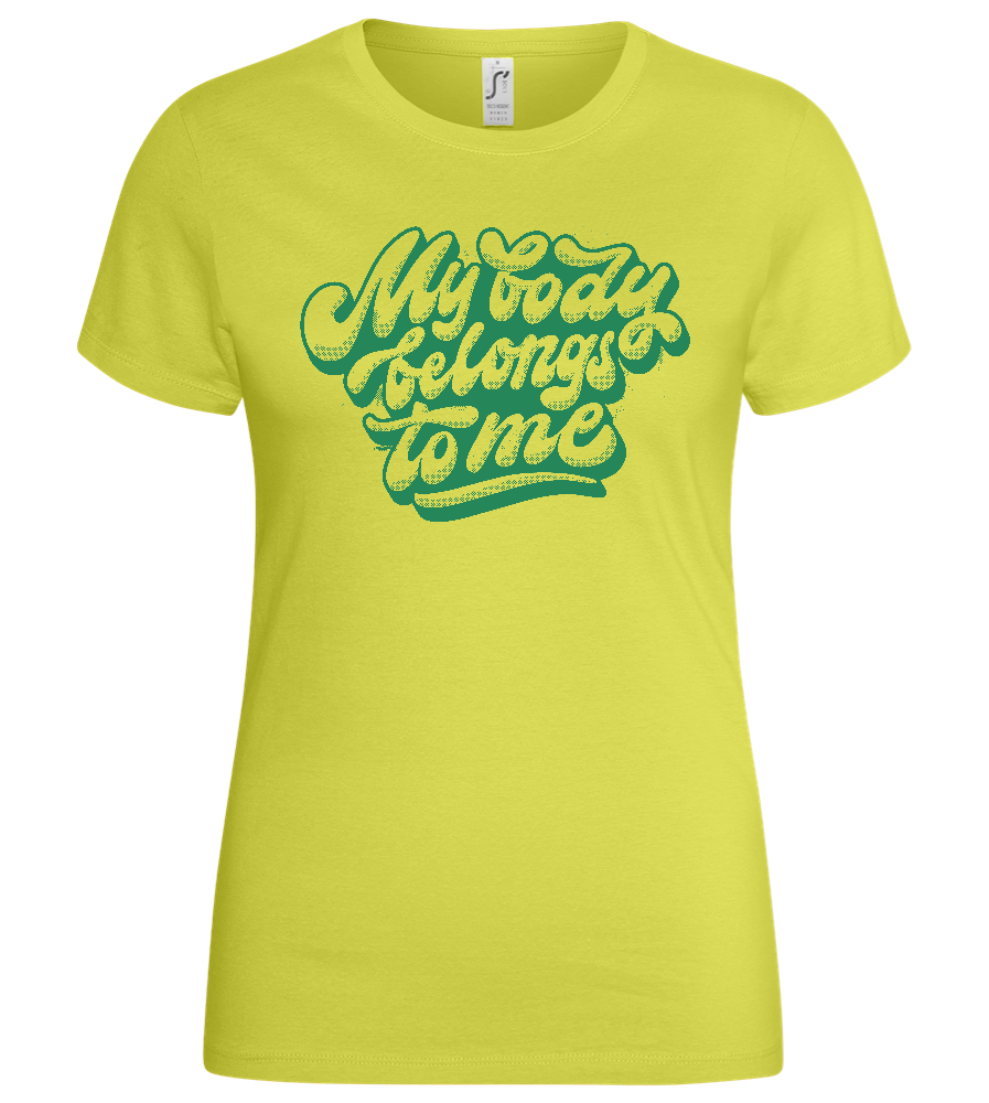 Belongs to Me Design - Basic women's t-shirt_GREEN APPLE_front