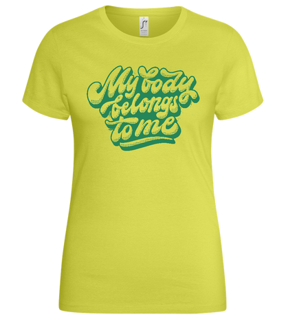 Belongs to Me Design - Basic women's t-shirt_GREEN APPLE_front