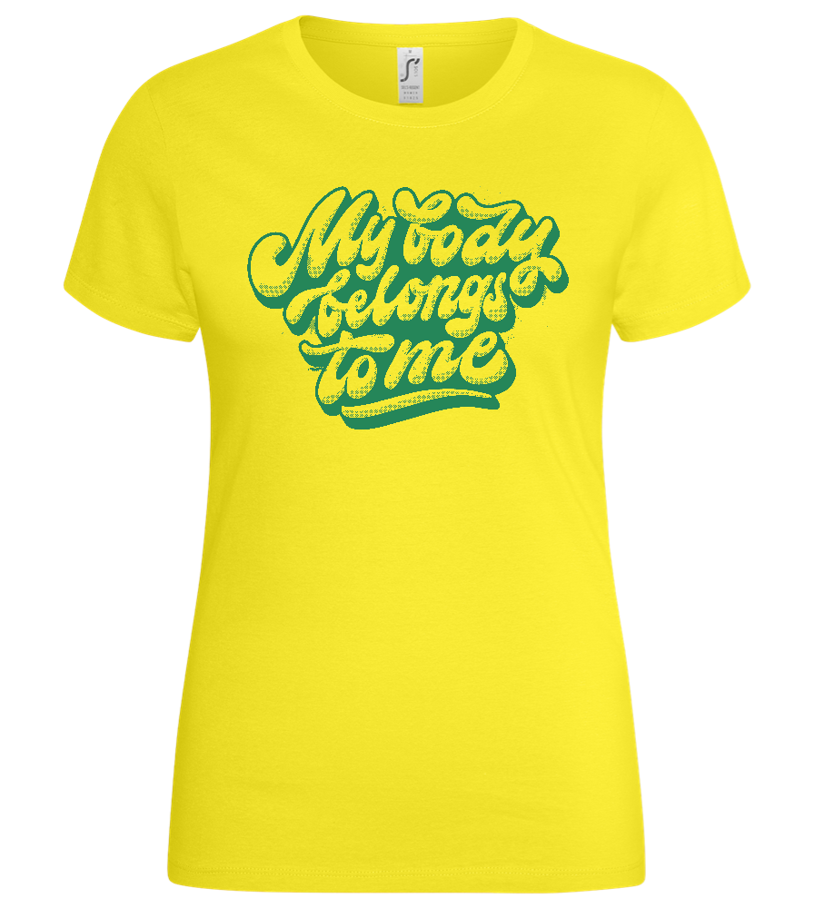 Belongs to Me Design - Basic women's t-shirt_LEMON_front