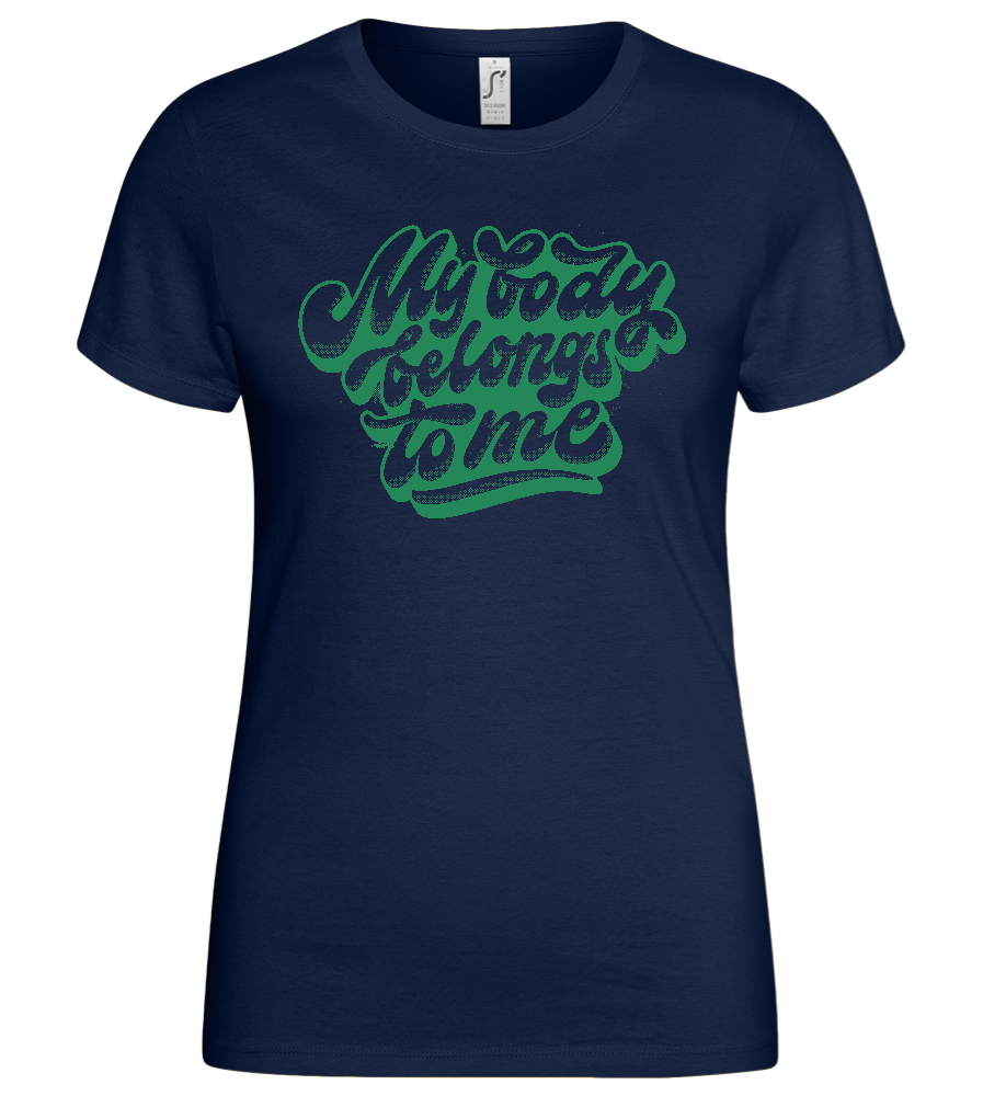 Belongs to Me Design - Basic women's t-shirt_MARINE_front